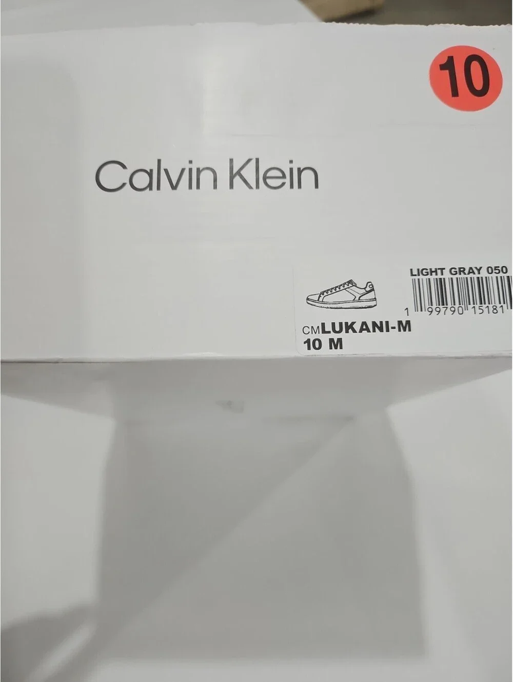 Calvin Klein Men's Lukani-M Light Gray Lace Up Sneakers Size 10M New Without Tag